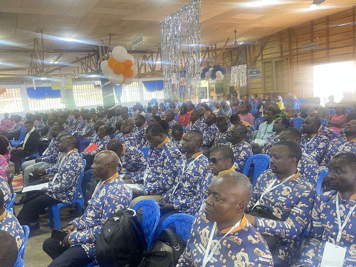 The Men's Service of the Incarnation Movement during the pontifical mass closing the 3rd annual congress in Nyom-Yaoundé on NovemNovember 10, 2024/ photo- Magnus Ful
